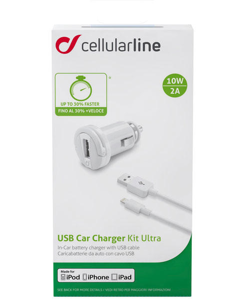 CELLULAR LINE USB CHARGER KIT FOR APPLE 10W