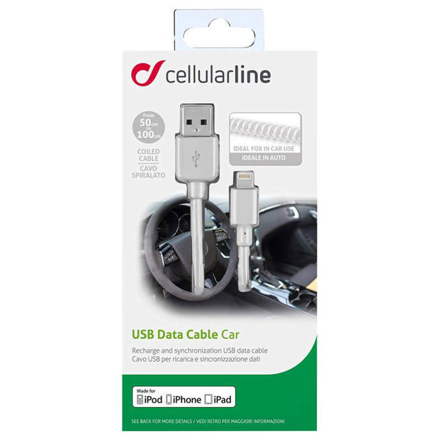 CELLULAR LINE USB DATA CABLE CAR CHARGER