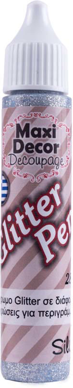 MAXI DÉCOR GLITTER PEN SILVER 28ML