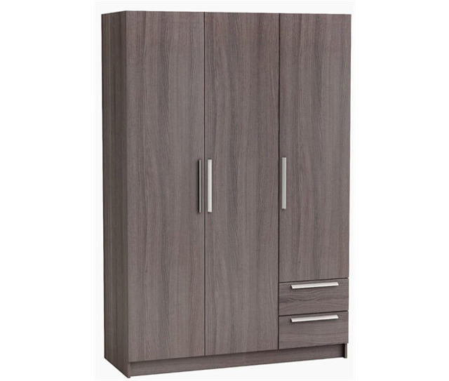 DEMEYERE WARDROBE 3 DOORS + 2 DRAWERS GLORY DARK BROWN 98.5Χ132.2Χ51.5CM