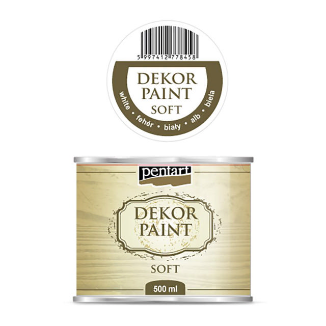 PENTART DEKOR PAINT SOFT 500ML WHITE