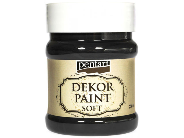 PENTART DEKOR ΒΑΦΗ SOFT 230ML ΜΑΥΡΗ