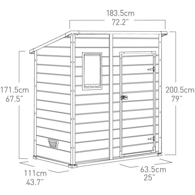 KETER MANOR ΑΠΟΘΗΚΕΥΤΙΚΟΣ ΧΩΡΟΣ  6X4FT ΜΠΕΖ