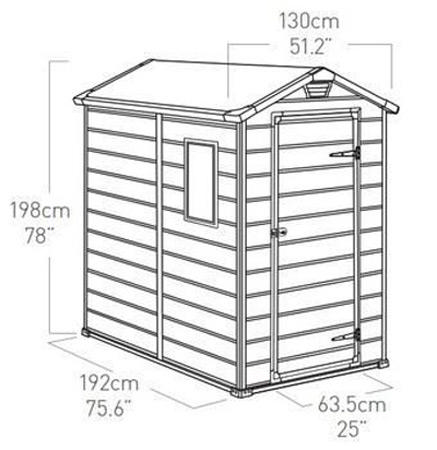 KETER MANOR  ΑΠΟΘΗΚΕΥΤΙΚΟΣ ΧΩΡΟΣ 4X6FT - ΜΠΕΖ