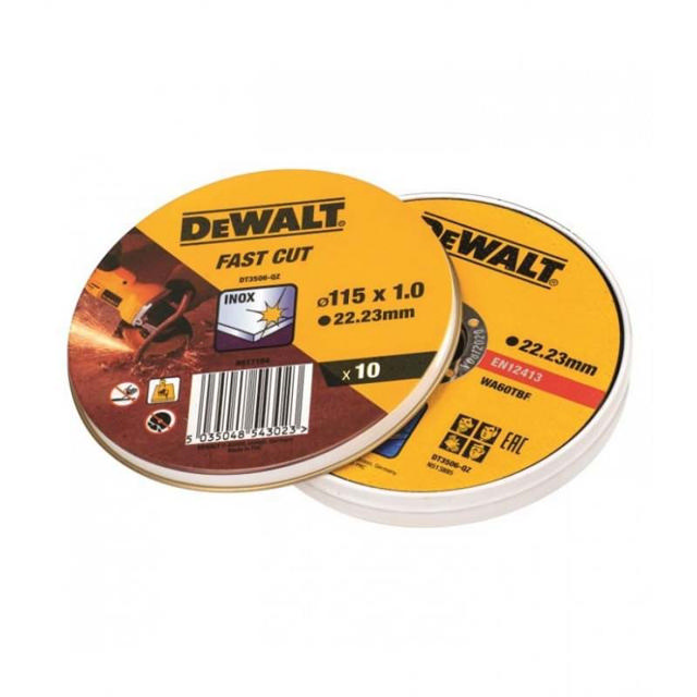 DEWALT DT3506-QZ DISC INOX 115MM 10PCS