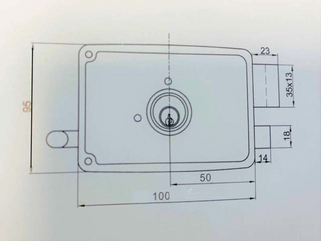 RIM LOCK 5KEYS SECURITY RIGHT