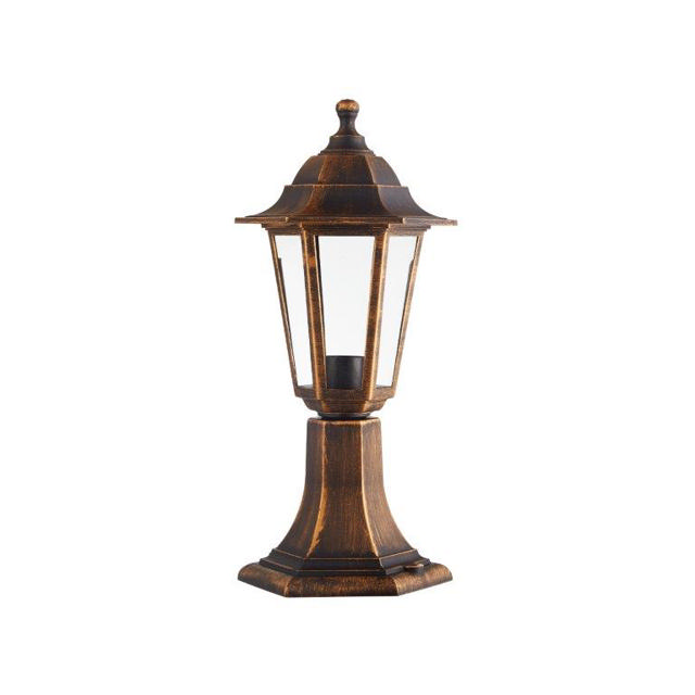 SUNLIGHT HEXAGONAL LANTERN POST LIGHT 1xE27 IP44