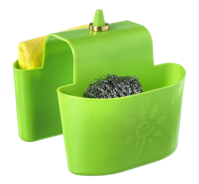 TOYMA SPONGE HOLDER DOUBLE BOWL GREEN