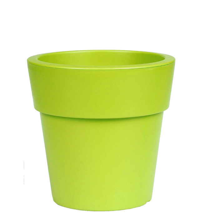 VIOMES LINEA ROUND LOW FLOWERPOT 40X37,5CM 30LTR GREEN