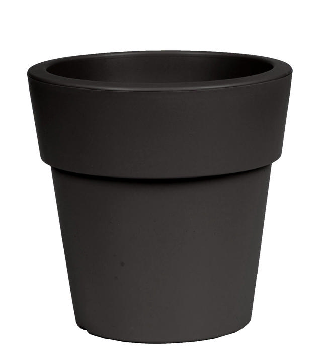 VIOMES LINEA ROUND LOW FLOWERPOT 45X42CM 44LTR ANTHRACITE