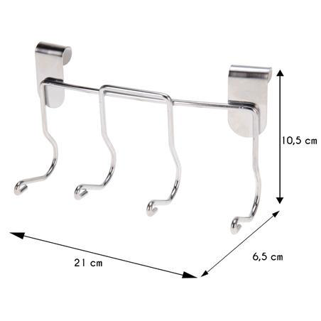 BBQ TOOL HOLDER WITH 4 HOOKS H10.5XW21XD6.5CM