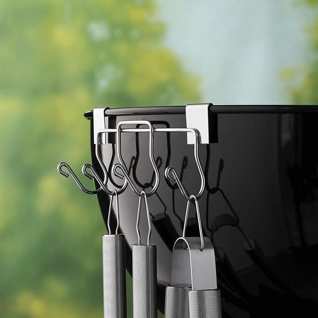 BBQ TOOL HOLDER WITH 4 HOOKS H10.5XW21XD6.5CM