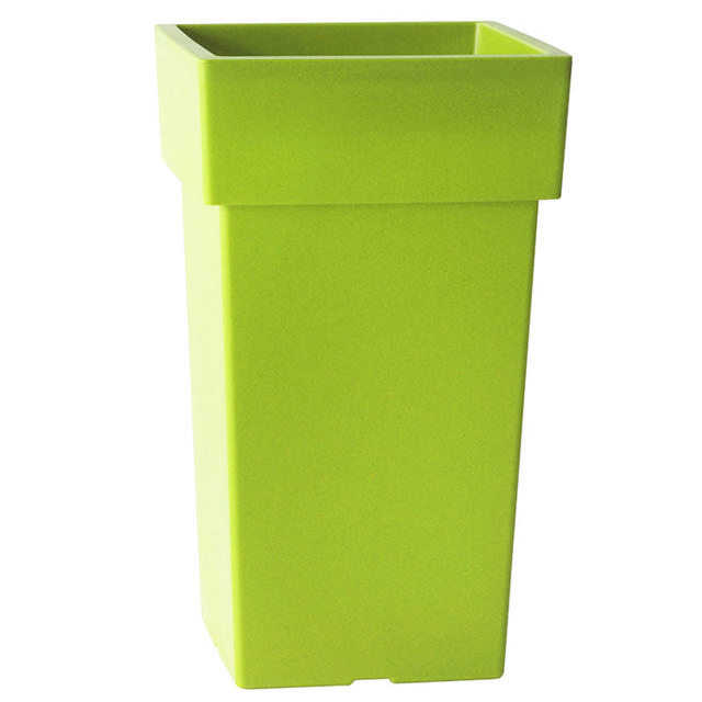 VIOMES LINEA SQUARE FLOWERPOT HIGH 15X15X27CM 3LTR GREEN