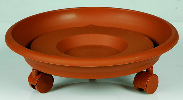 VIOMES ΤERRACOTTA PLATE WITH WHEELS 31CM