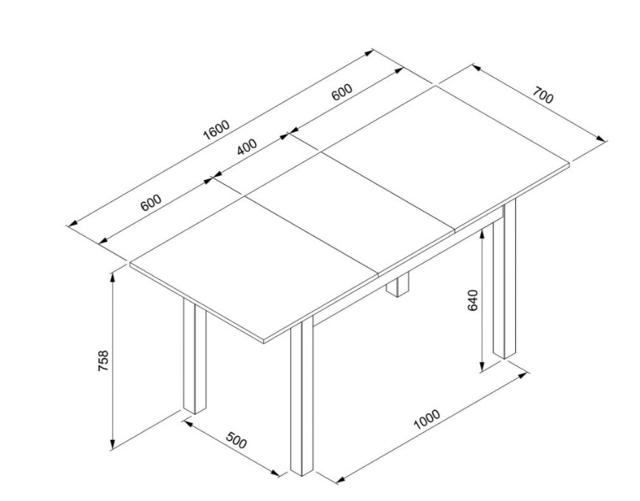 FINORI COBURG 120 - 160CM EXTENDABLE TABLE OAK