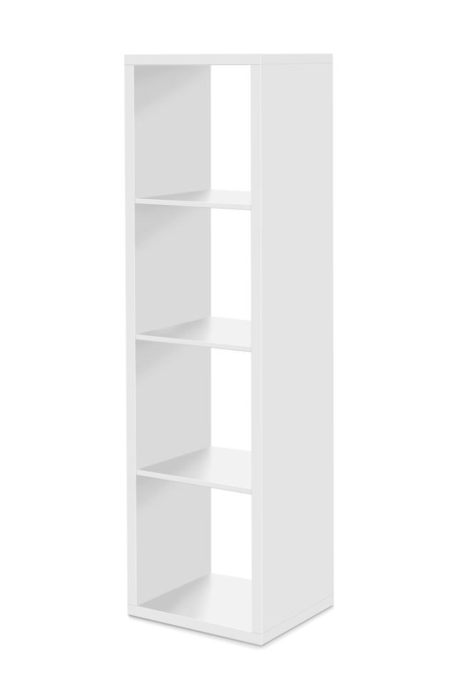 MAX4 SHELF UNIT COLUMN WITH 4 CUBES WHITE 38X141X33CM