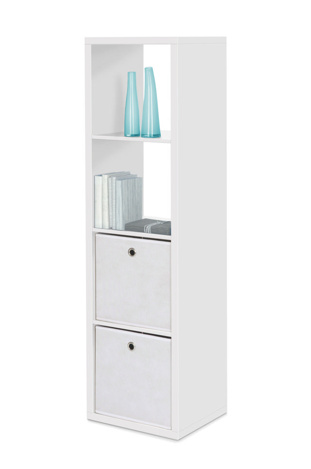 MAX4 SHELF UNIT COLUMN WITH 4 CUBES WHITE 38X141X33CM