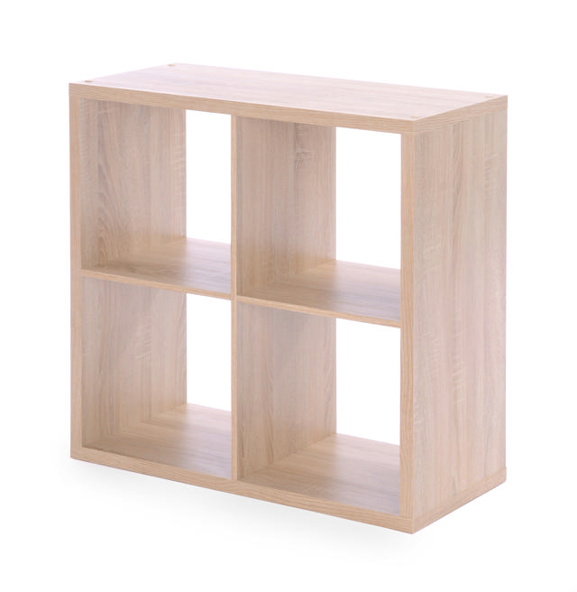 MAX4 SHELF UNIT WITH 4 CUBES OAK