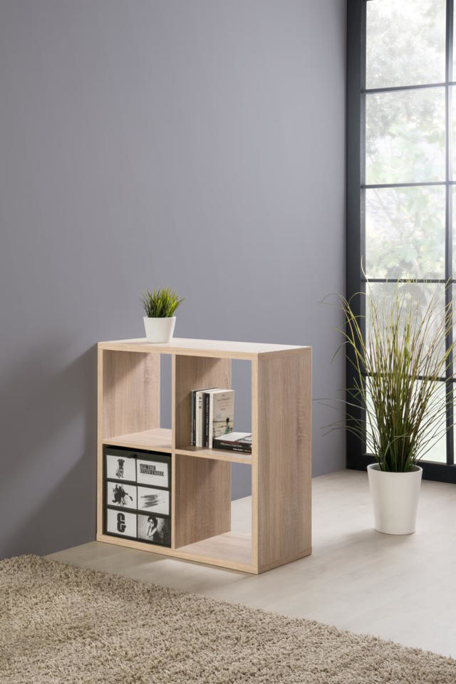 MAX4 SHELF UNIT WITH 4 CUBES OAK