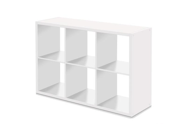 MAX6 SHELF UNIT WITH 6 CUBES WHITE 73X107X33CM