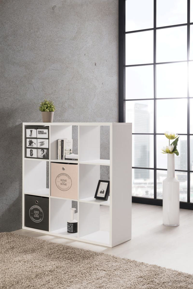 MAX9 SHELF UNIT WITH 9 CUBES WHITE