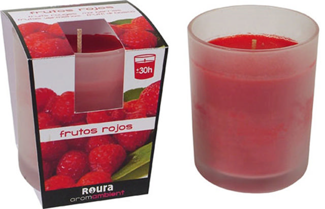 ROURAR SCENTED FROSTED GLASS CANDLE RED FRUITS