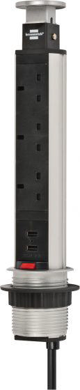 BRENNENSTUHL TOWER POWER 3SOCKETS 2USB