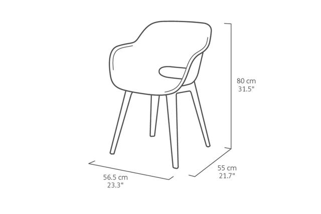 KETER AKOLA OUTDOOR CHAIR 68X59X80CM - GRAPHITE