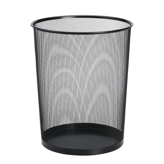 PAPER BASKET MESH METAL BLACK 29CM