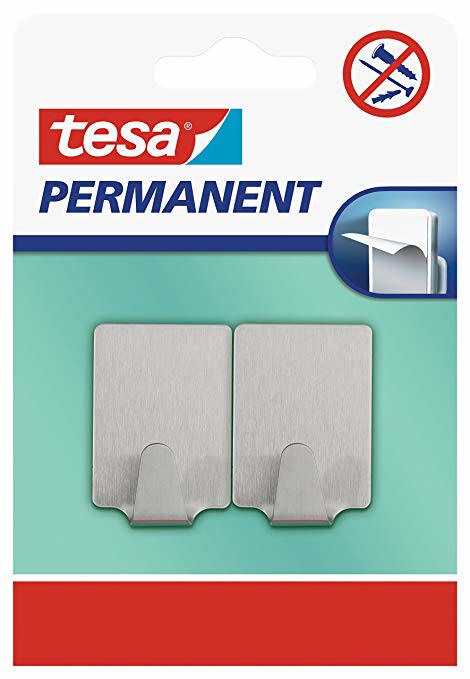 TESA 2PCS HOOK METAL RECTANGULAR