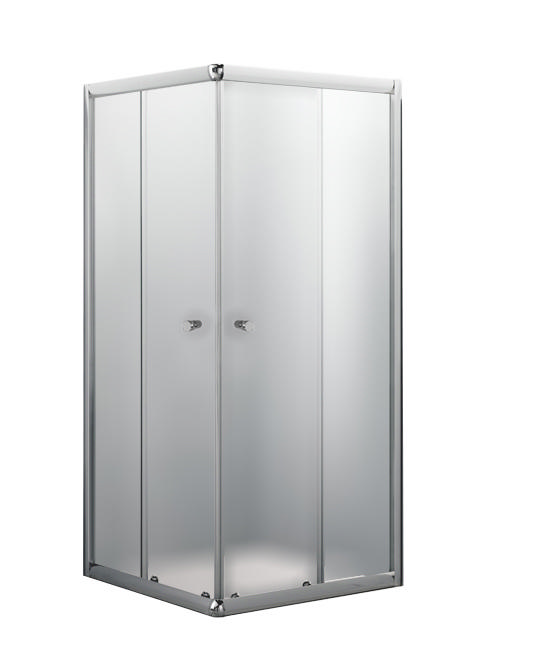 ROMA CORNER SHOWER CUBICLE 80X80X185CM 6MM CHROME FRAME/CLEAR GLASS