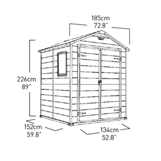 KETER MANOR SHED 6Χ5FT BEIGE