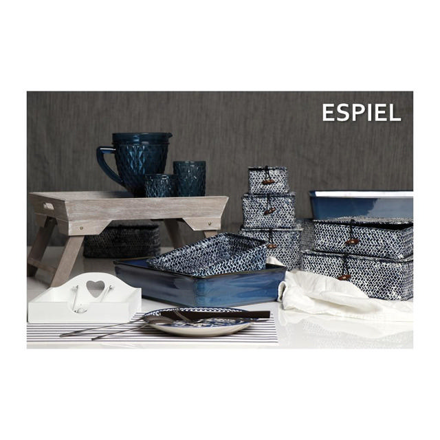 ESPIEL PLACEMAT GREY 45 X 30CM STRIPE