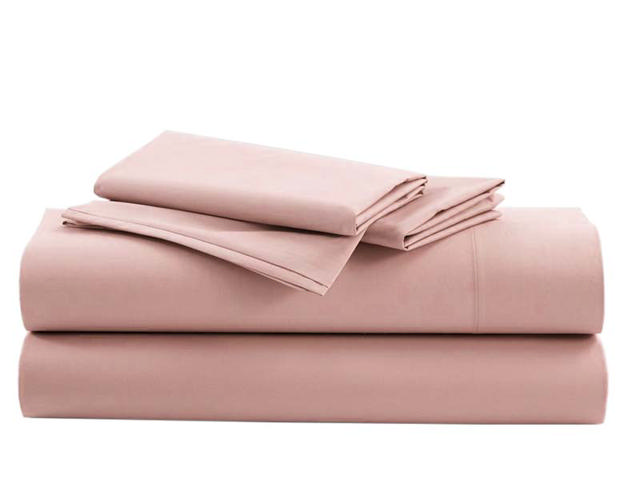 SINGLE BEDSHEET FLAT COT 160X260CM MISTY ROSE