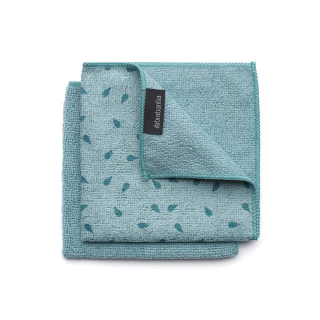 BRABANTIA MICROFIBRE DISH CLOTHS, 30 X 30 CM, SET OF 2 - MINT