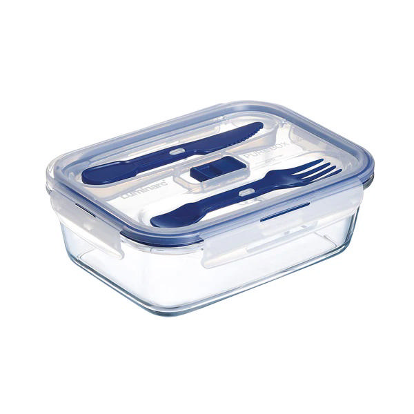 LUMINARC PURE LUNCH BOX 1.2L WITH CUTLERY