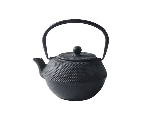 CAST IRON TEA POT 1.2L ENAMELED BLACK