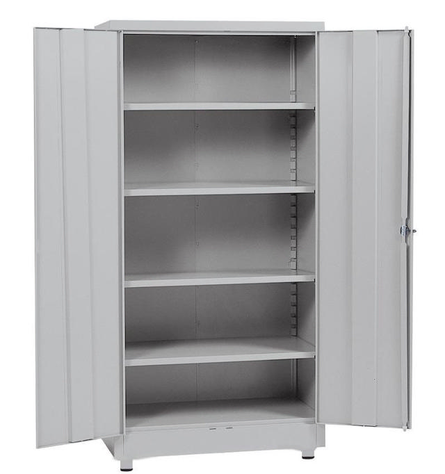 CRONOS METALIC CABINET 2 DOORS WITH 4 SHELVES 90X39X180CM