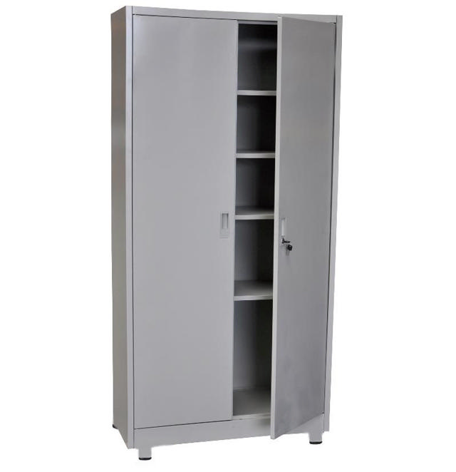 CRONOS METALIC CABINET 2 DOORS WITH 4 SHELVES 90X39X180CM