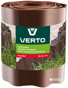 VERTO LAWN EDGE FENCE BROWN 10cm x 9m 