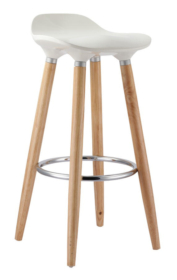 ALYSON ABS BAR STOOL WHITE 91CM