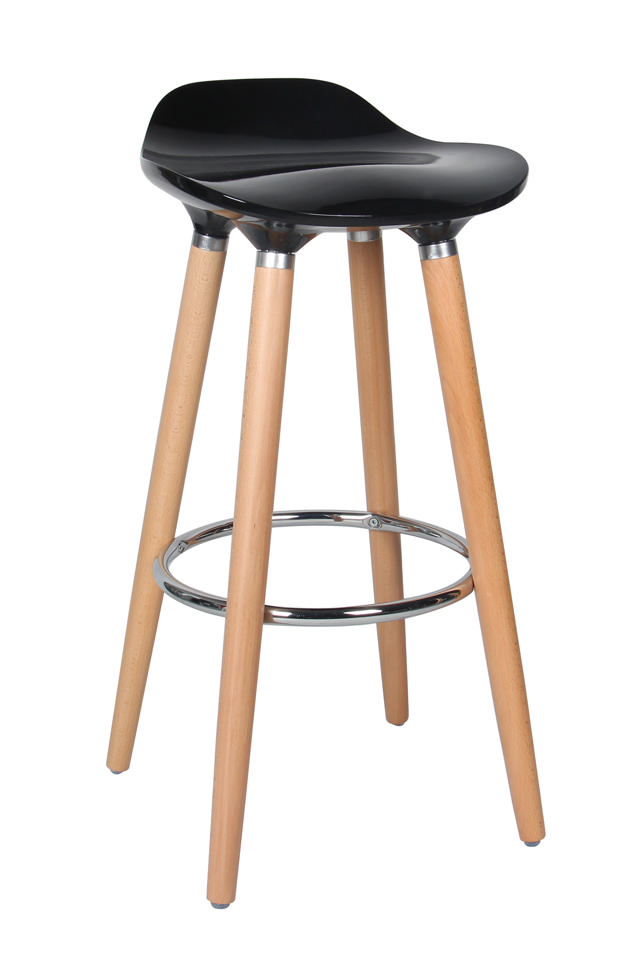 ALYSON ABS BAR STOOL BLACK 91CM