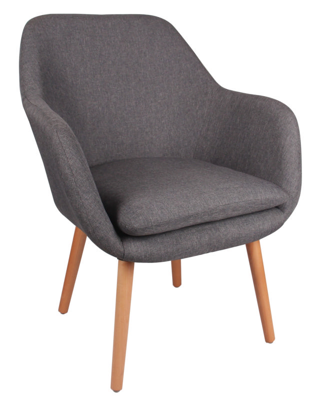 ALYSON FABRIC CHAIR GREY 67Χ66X86.5CM