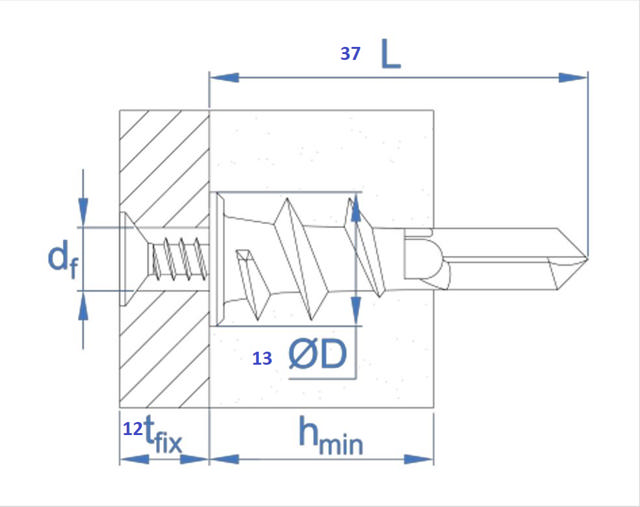 PLASTERBOARD ROBLAX 13X37MM 6PCS