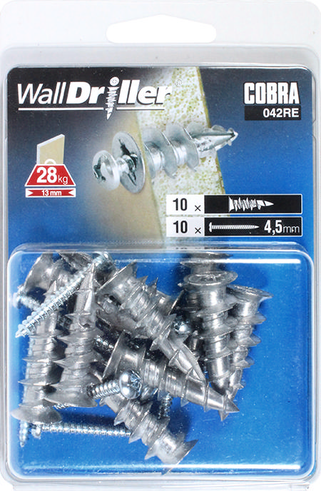 COBRA 042RE ΜΕΤΑΛΛΙΚΟ ΒΙΔΩΤΟ ΑΓΚΙΣΤΡΟ 4.5MM (+ ΒΙΔΕΣ) 10PCS