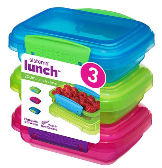 SISTEMA LUNCH BOX COLOR 33PCS ΟΡΘΟΓΩΝΙΟΣ 200ML