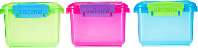 SISTEMA LUNCH BOX COLOR 3ΤΕΜ ΟΡΘΟΓΩΝΙΟ 400ML