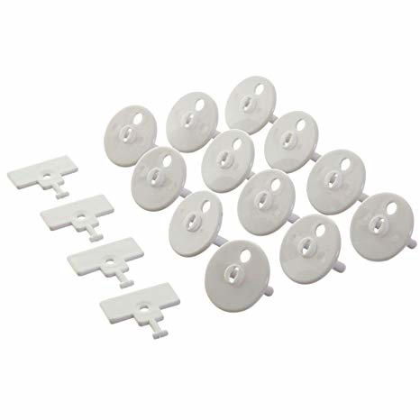 DREAMBABY KEYED OUTLET PLUGS - 12 SOCKET COVER PLUGS PLUS 4 KEYS - FITS EUROPEAN PLUG SOCKETS