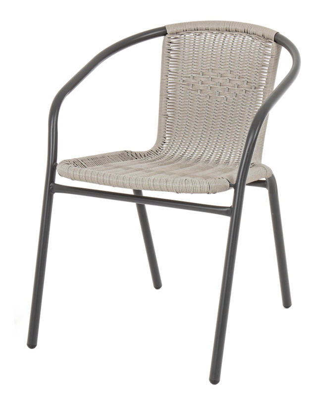 TINA RATTAN CHAIR GREY/BEIGE 61X53X73CM