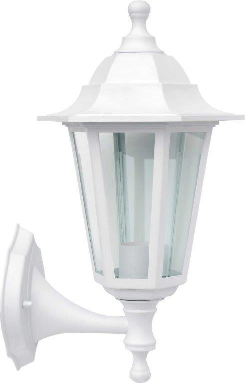 SUNLIGHT HEXAGONAL LANTERN WALL LIGHT DOWN OR UP 1xE27 IP44